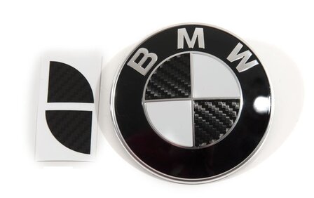 Stickerset motorkap embleem - carbon