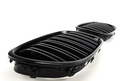 Dubbelspaak grille hoogglans zwart F01 F02