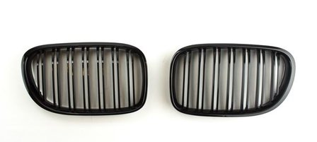 Dubbelspaak grille hoogglans zwart F01 F02