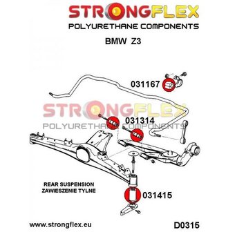 Strongflex stabilisatorstang rubber achteras - Yellow