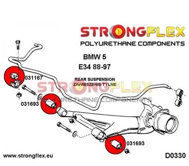 Strongflex stabilisatorstang rubber achteras - Yellow