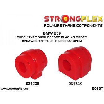 Strongflex stabilisatorstang rubber vooras E8x E46 E9x E39 Z4 X1 - Red