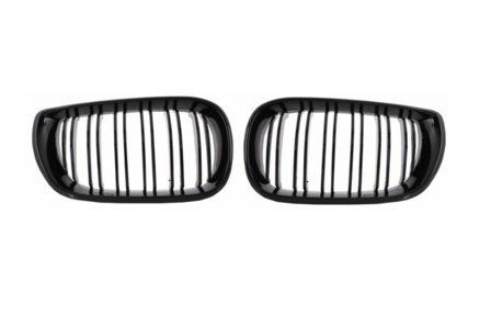 Dubbelspaak grille hoogglans zwart E46 Sedan/Touring 09/01-